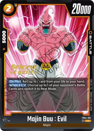 Majin Buu Evil FB04-091 Ultra Limit Release Event Cards Fusion World card