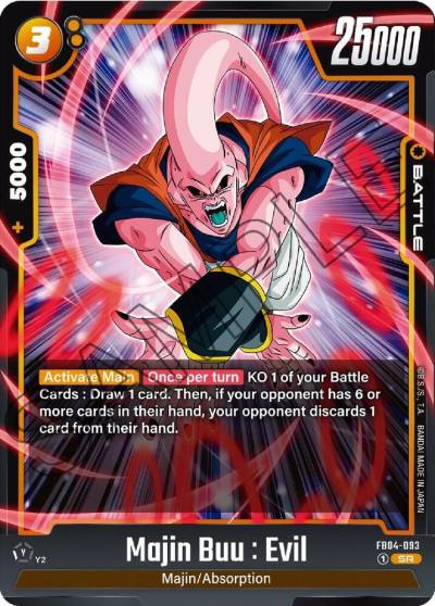 Majin Buu Evil FB04-093 Ultra Limit Fusion World card