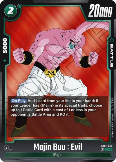 Majin Buu Evil ST01-029 Story Booster 01 Fusion World card