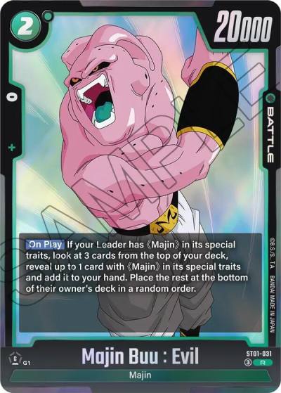Majin Buu Evil ST01-031 Story Booster 01 Fusion World card
