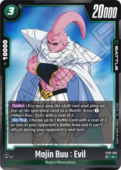 Majin Buu Evil ST01-033 Story Booster 01 Fusion World card