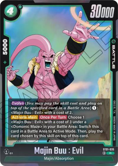 Majin Buu Evil ST01-035 Story Booster 01 Fusion World card