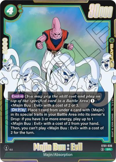 Majin Buu Evil ST01-036 Story Booster 01 Fusion World card