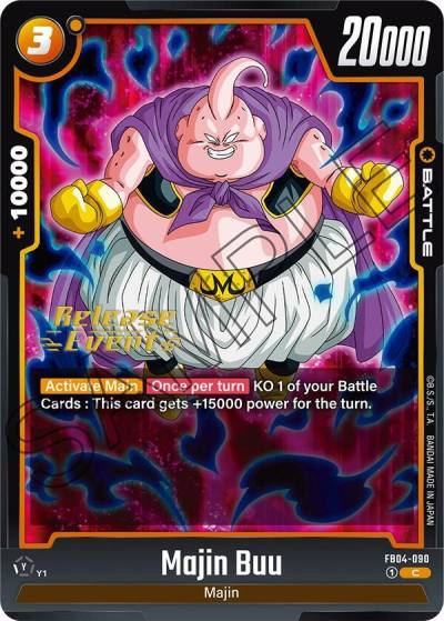Majin Buu FB04-090 Ultra Limit Release Event Cards Fusion World card