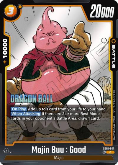 Majin Buu Good Holofoil SB01-041 Manga Booster 01 Fusion World card