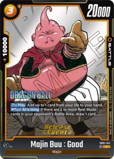 Majin Buu Good SB01-041 Manga Booster 01 Release Event Cards Fusion World card