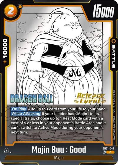 Majin Buu Good SB01-042 Manga Booster 01 Release Event Cards Fusion World card