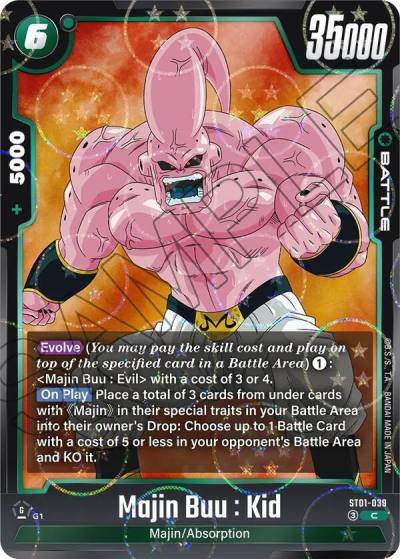 Majin Buu Kid Dragon Ball Pattern ST01-039 Story Booster 01 Fusion World card