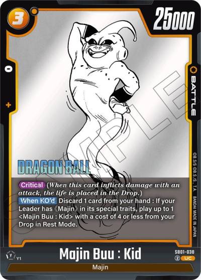Majin Buu Kid SB01-038 Manga Booster 01 Fusion World card