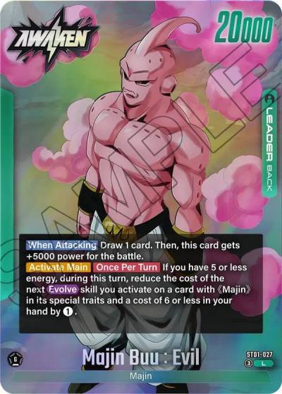 Majin Buu Majin Buu Pure Evil Majin Buu Evil ST01-027 Story Booster 01 Fusion World card