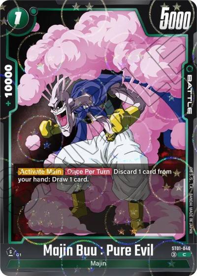 Majin Buu Pure Evil Dragon Ball Pattern ST01-040 Story Booster 01 Fusion World card