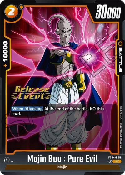Majin Buu Pure Evil FB04-096 Ultra Limit Release Event Cards Fusion World card