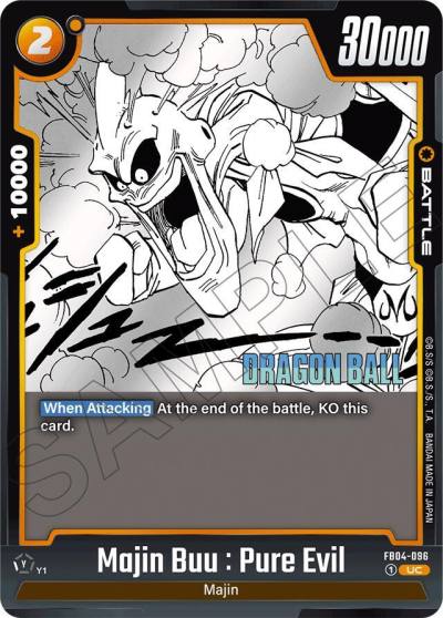 Majin Buu Pure Evil Holofoil FB04-096 Manga Booster 01 Fusion World card