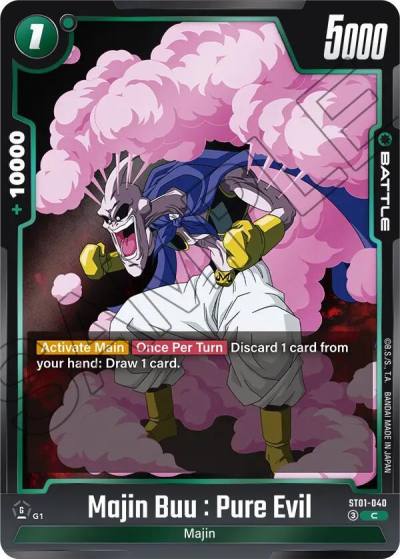 Majin Buu Pure Evil ST01-040 Story Booster 01 Fusion World card