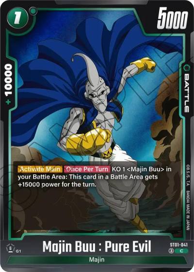 Majin Buu Pure Evil ST01-041 Story Booster 01 Fusion World card