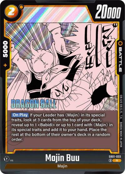 Majin Buu SB01-033 Manga Booster 01 Fusion World card