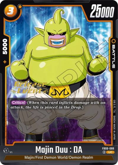 Majin Duu DA FB06-088 Rivals Clash Release Event Cards Fusion World card
