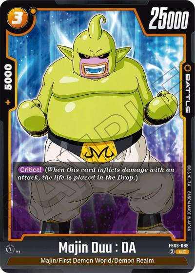 Majin Duu DA FB06-088 Rivals Clash Fusion World card