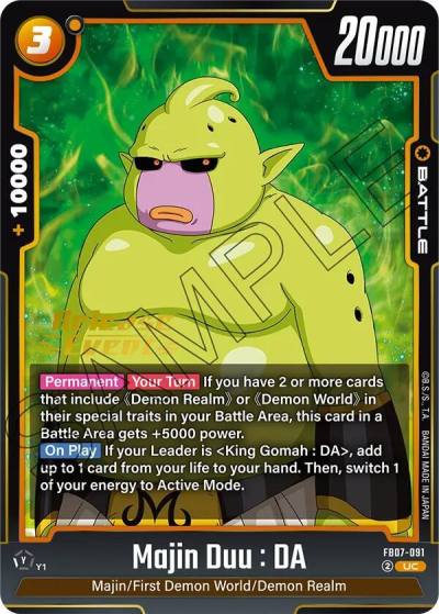 Majin Duu DA FB07-091 Wish For Shenron Release Event Cards Fusion World card