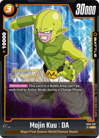 Majin Kuu DA FB06-087 Rivals Clash Release Event Cards Fusion World card