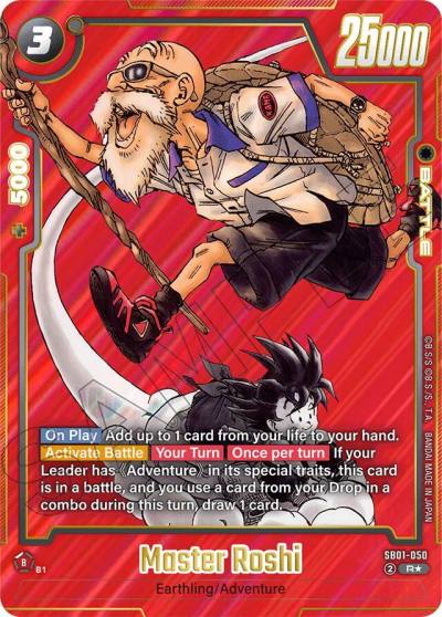 Master Roshi Alternate Art SB01-050 Manga Booster 01 Fusion World card