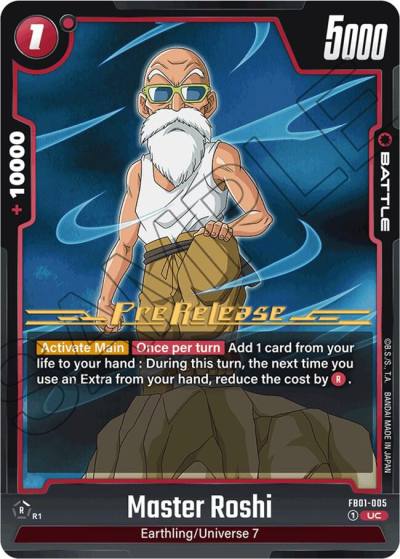 Master Roshi FB01-005 Awakened Pulse Pre-Release Cards Fusion World card