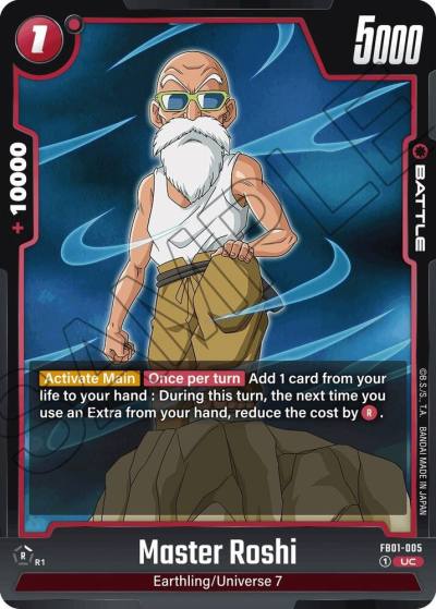 Master Roshi FB01-005 Awakened Pulse Fusion World card