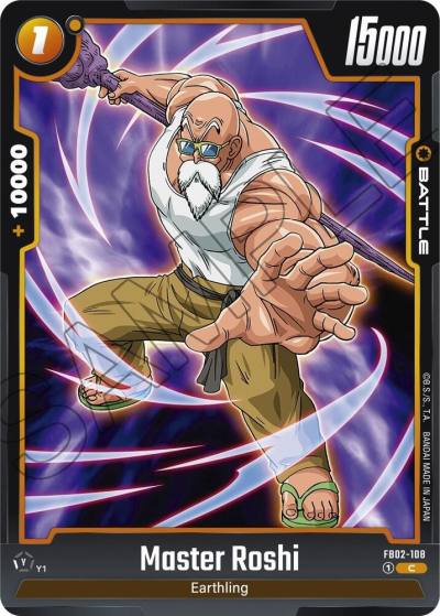 Master Roshi FB02-108 Blazing Aura Fusion World card
