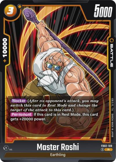 Master Roshi FB02-109 Blazing Aura Fusion World card
