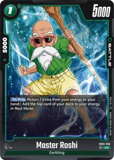 Master Roshi FB03-056 Raging Roar Fusion World card