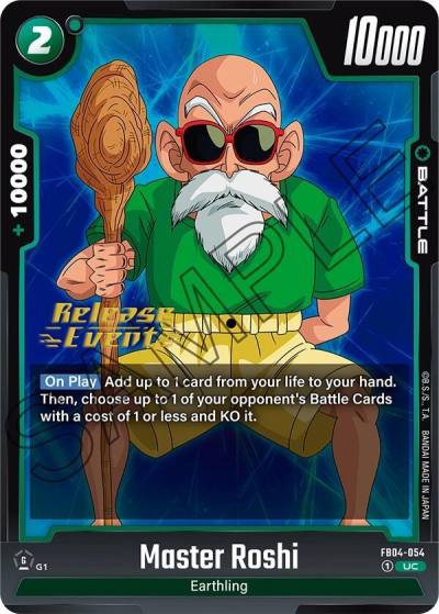 Master Roshi FB04-054 Ultra Limit Release Event Cards Fusion World card
