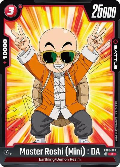 Master Roshi Mini DA FB05-003 New Adventure Fusion World card
