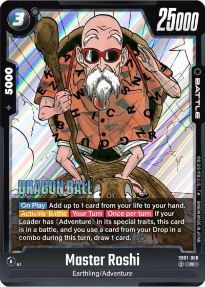 Master Roshi SB01-050 Manga Booster 01 Fusion World card