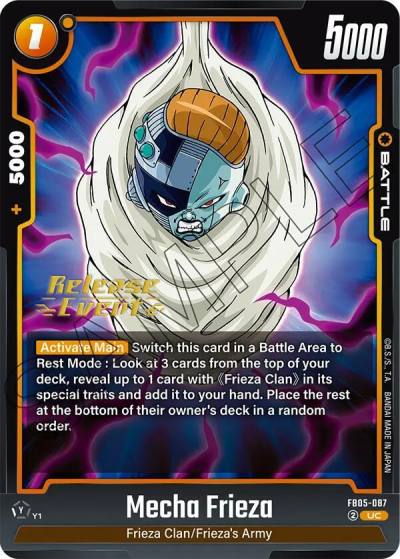 Mecha Frieza FB05-087 New Adventure Release Event Cards Fusion World card