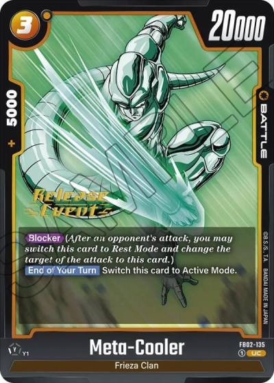 Meta Cooler FB02-135 Blazing Aura Release Event Cards Fusion World card