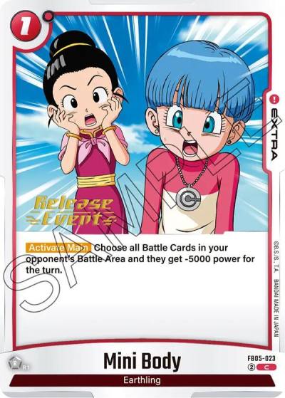 Mini Body FB05-023 New Adventure Release Event Cards Fusion World card