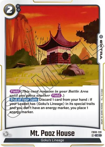 Mt Paoz House FB08-120 Saiyan's Pride Release Event Cards Fusion World card