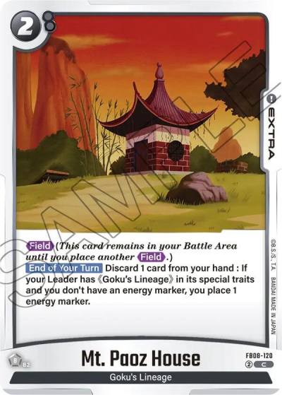 Mt Paoz House FB08-120 Saiyan's Pride Fusion World card