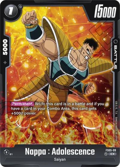 Nappa Adolescence Bonus Pack Alternate Art FS05-09 Starter Deck 5: Bardock Fusion World card
