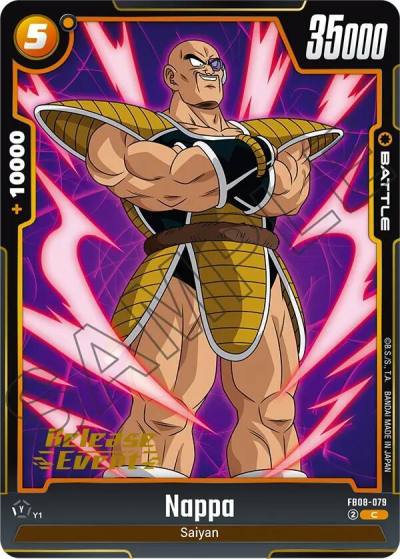 Nappa FB08-079 Saiyan's Pride Release Event Cards Fusion World card