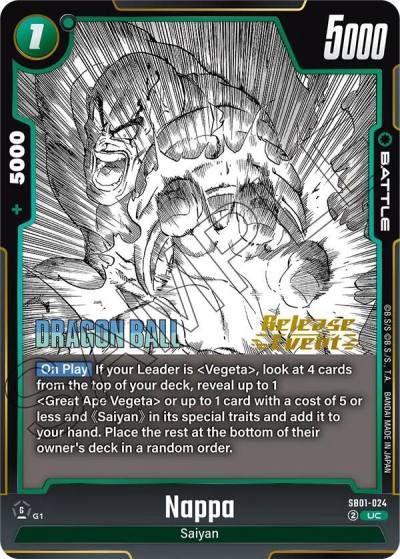 Nappa SB01-024 Manga Booster 01 Release Event Cards Fusion World card