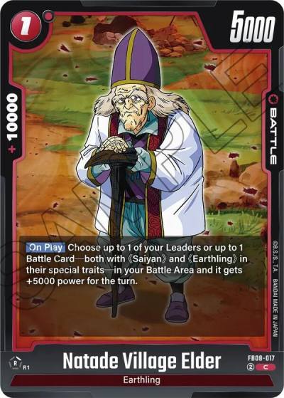 Natade Village Elder FB08-017 Saiyan's Pride Fusion World card