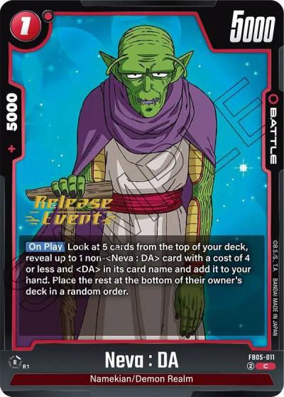 Neva DA FB05-011 New Adventure Release Event Cards Fusion World card