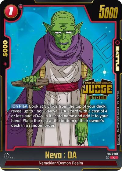 Neva DA Judge Pack Store Judge 04 FB05-011 Tournament and Championship Promos Fusion World card