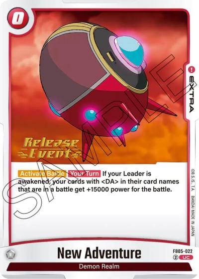 New Adventure FB05-022 New Adventure Release Event Cards Fusion World card