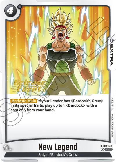 New Legend FB03-135 Raging Roar Release Event Cards Fusion World card