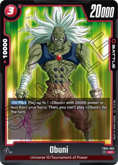 Obuni FB04-003 Ultra Limit Fusion World card