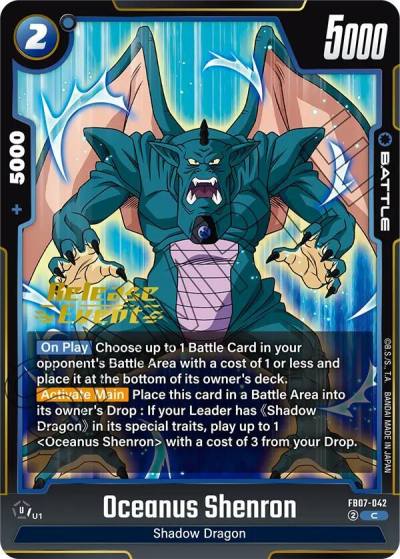Oceanus Shenron FB07-042 Wish For Shenron Release Event Cards Fusion World card