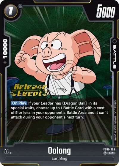 Oolong FB07-099 Wish For Shenron Release Event Cards Fusion World card