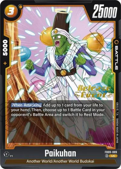 Paikuhan FB09-089 Dual Evolution Release Event Cards Fusion World card